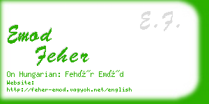 emod feher business card